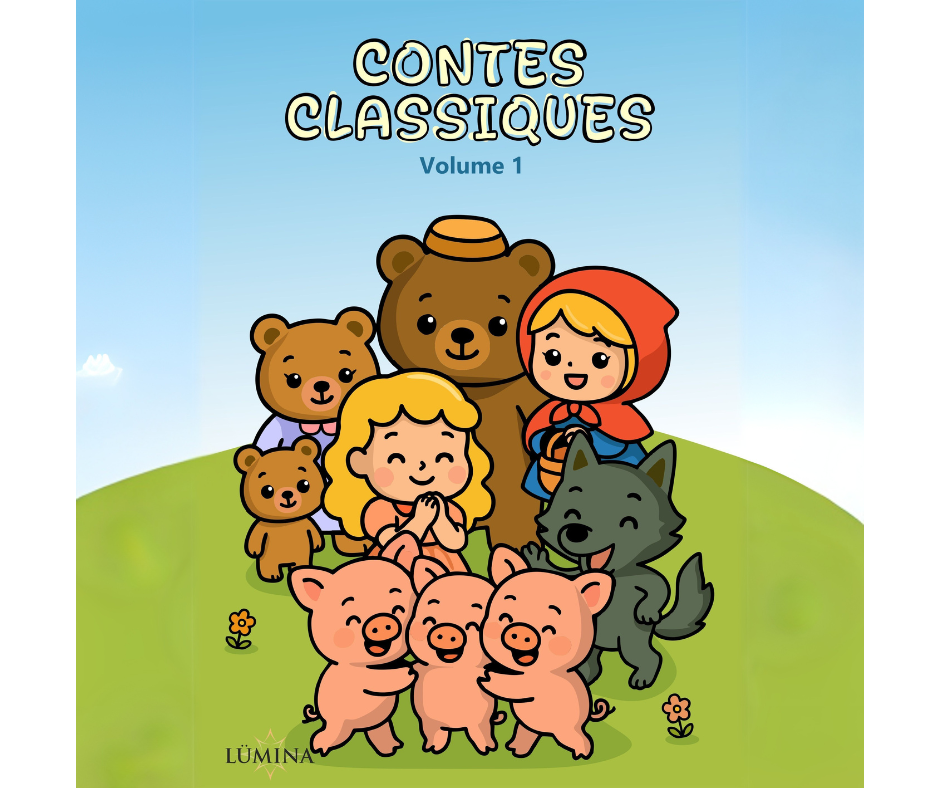 Livre de Coloriage Contes Classiques - Volume 1: Boucles d’Or, Le Petit Chaperon Rouge et Les Trois Petits Cochons - PDF Imprimable