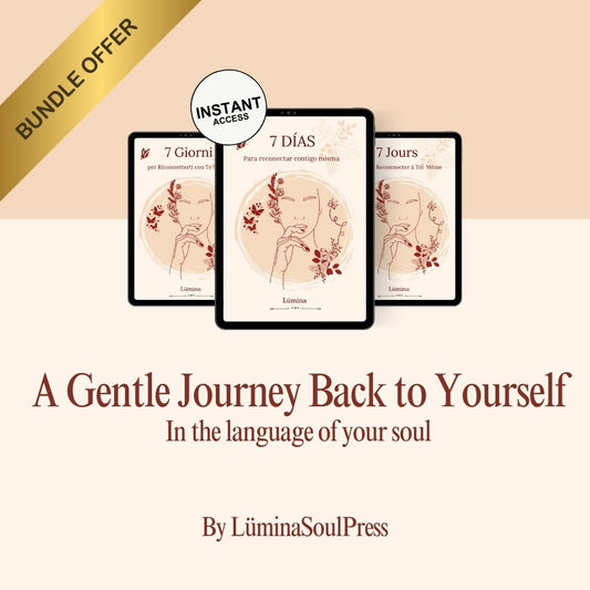 Self-Care Journal Bundle - 7 Days to Reconnect with Yourself (ES/EN/IT/FR)